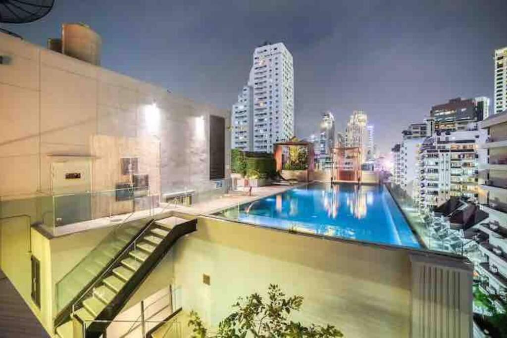 Stylish 1 Bedroom, Nice Pool,Bts Asok, Sukhumvit Bangkok Zewnętrze zdjęcie