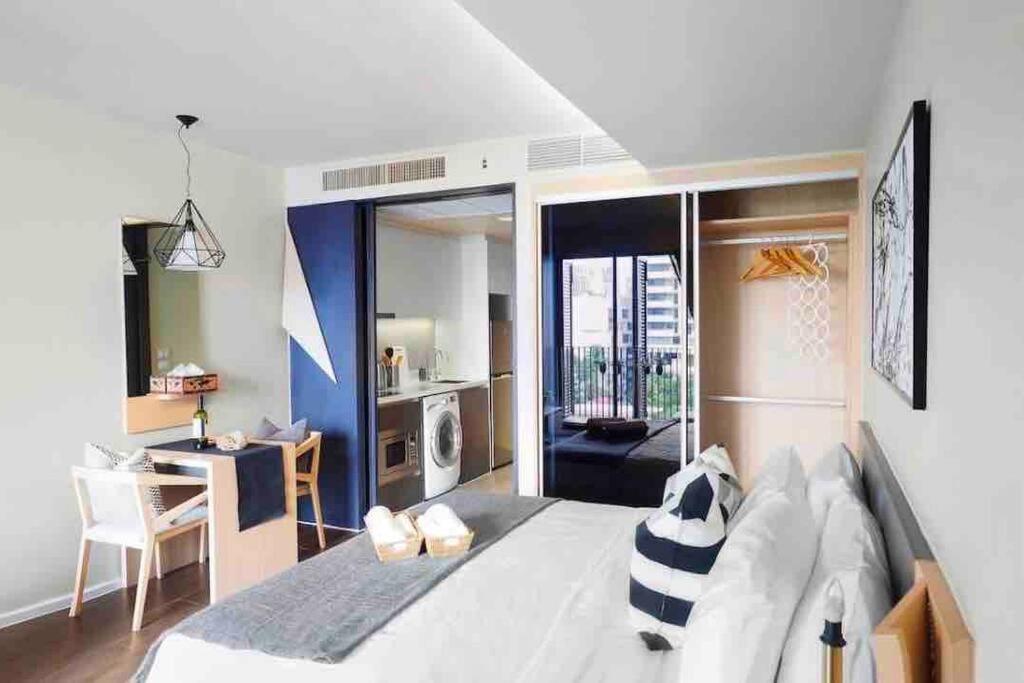 Stylish 1 Bedroom, Nice Pool,Bts Asok, Sukhumvit Bangkok Zewnętrze zdjęcie